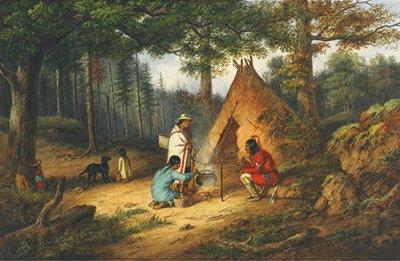 Cornelius Krieghoff Caughnawaga Indians at Camp Norge oil painting art